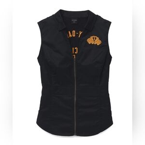 New + Tag Harley Davidson Womens Size Medium Riding Zipup Black Motorcycle Vest